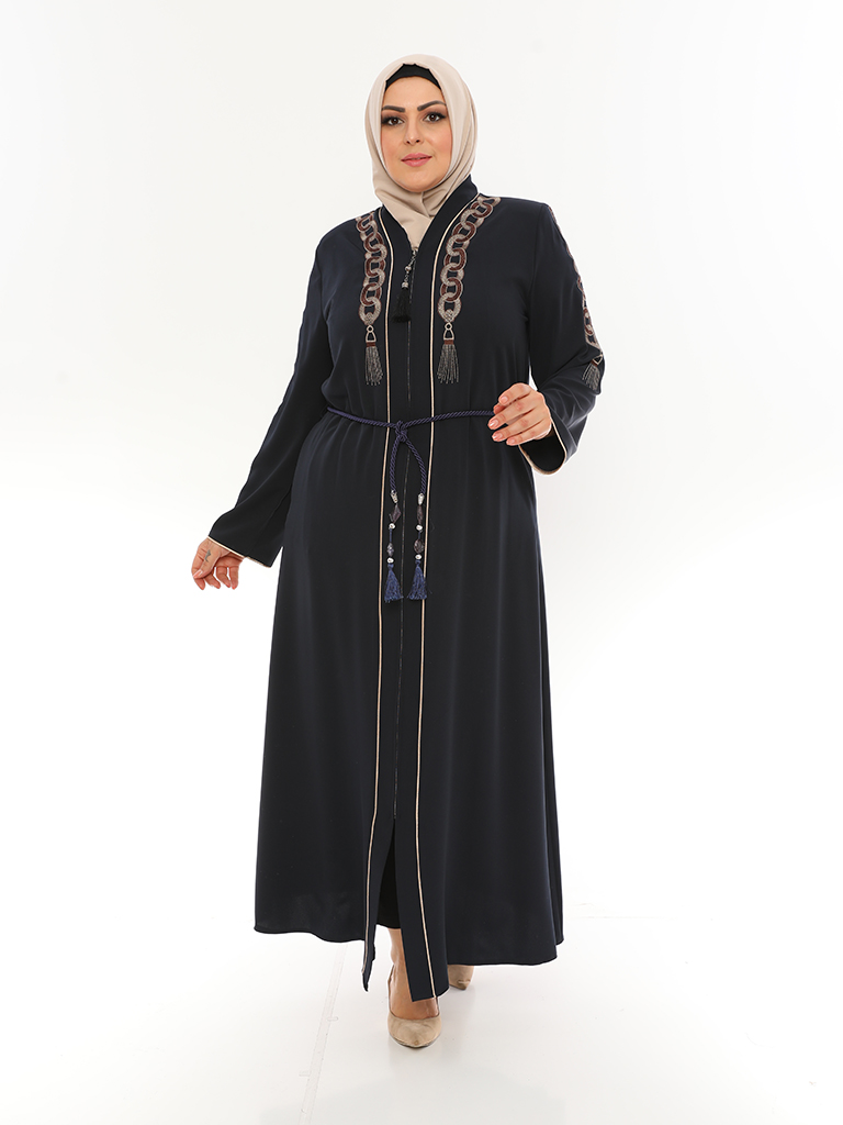 Orientalische Abaya-Stickerei auf Brust und Schultern  - MOSMO