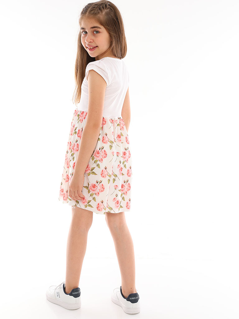 Baumwoll-Crpe-Kleid für Mädchen 